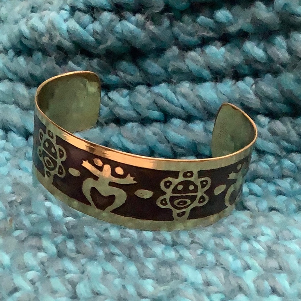 Vintage Copper Tribal Cuff Bracelet Bell Trading Company